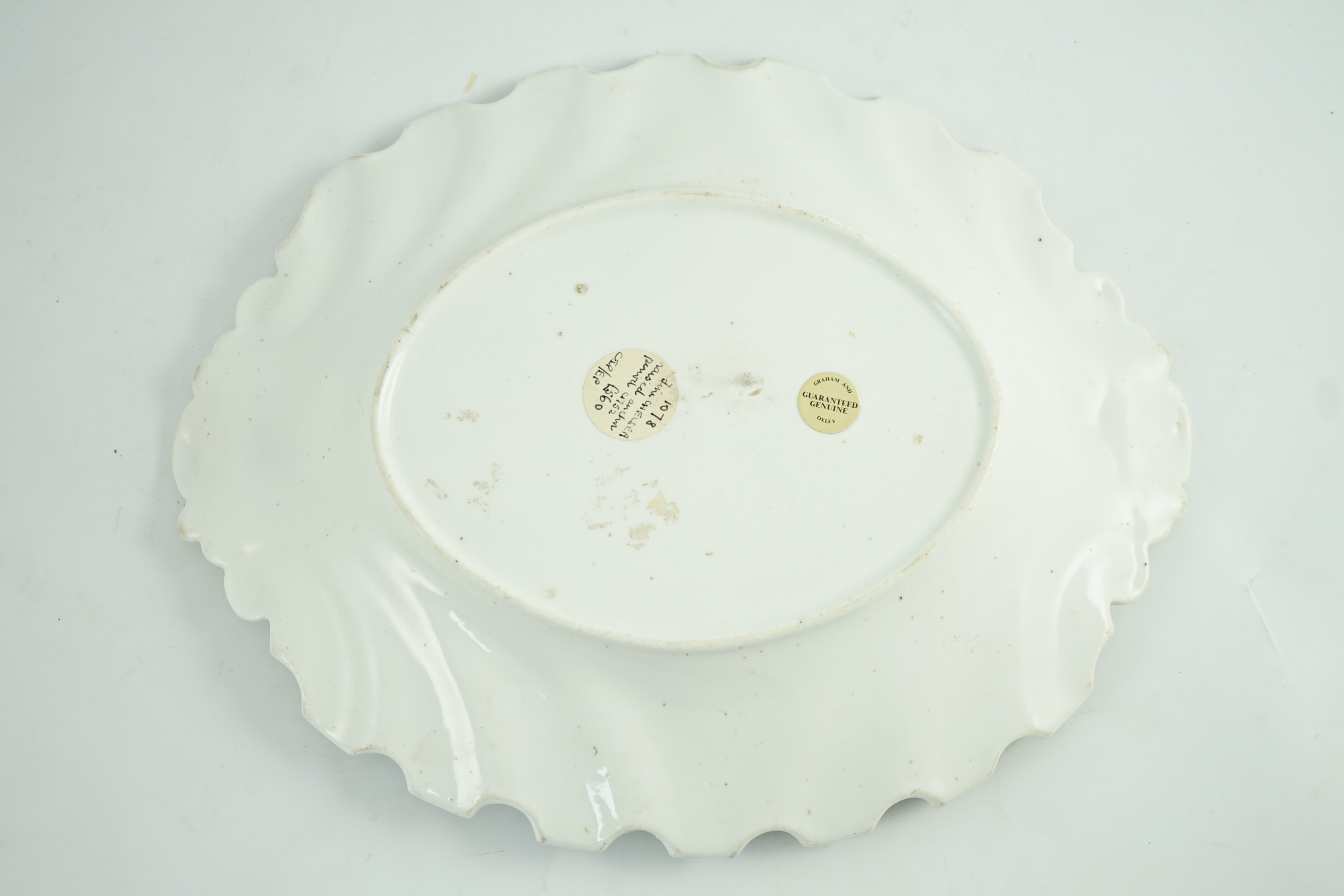 A good Chelsea silver-shape dish, c.1752, 33.4cm across